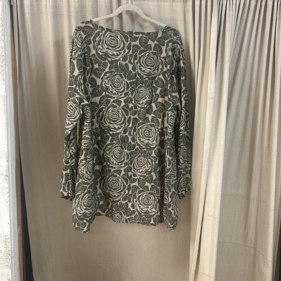 Olive Green Floral Tunic - Flax - Picture 2 of 4